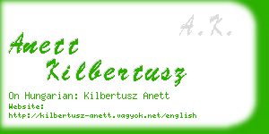 anett kilbertusz business card